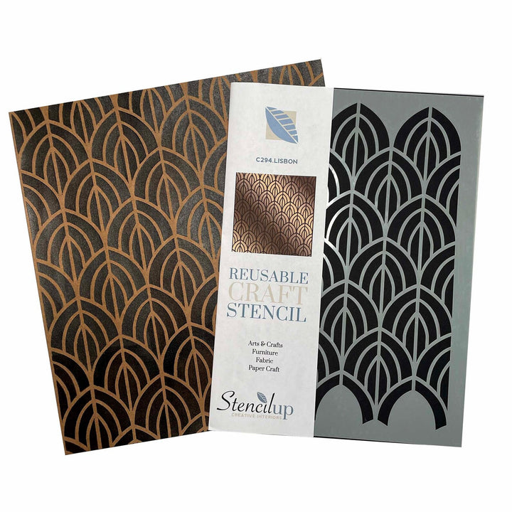 Lisbon Art Deco stencil for painting - stencil.co.uk