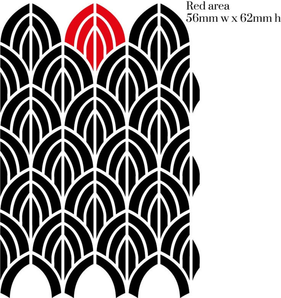 Lisbon Art Deco stencil for painting - stencil.co.uk