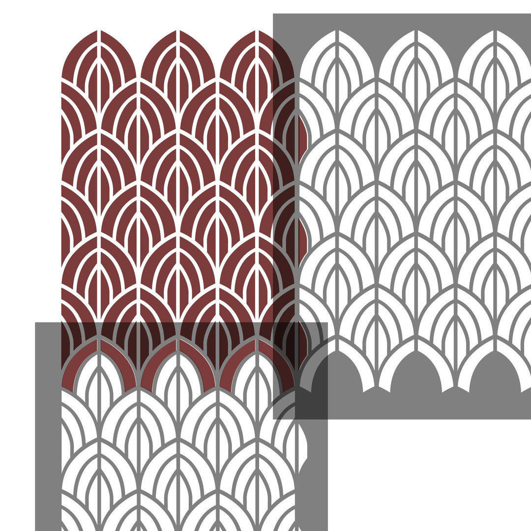Lisbon Art Deco stencil for painting - stencil.co.uk