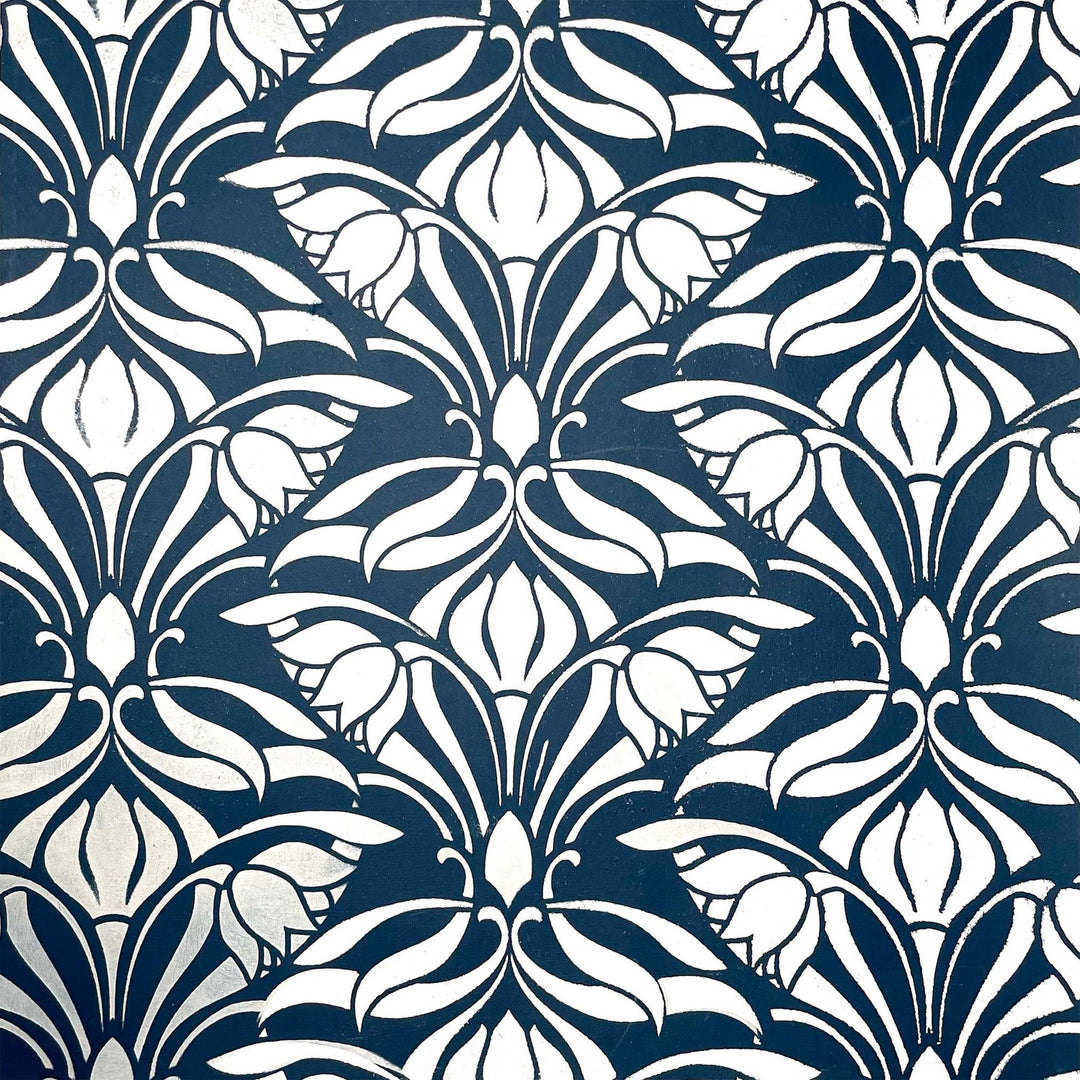 Art Nouveau Tulips stencil for painting - stencil.co.uk