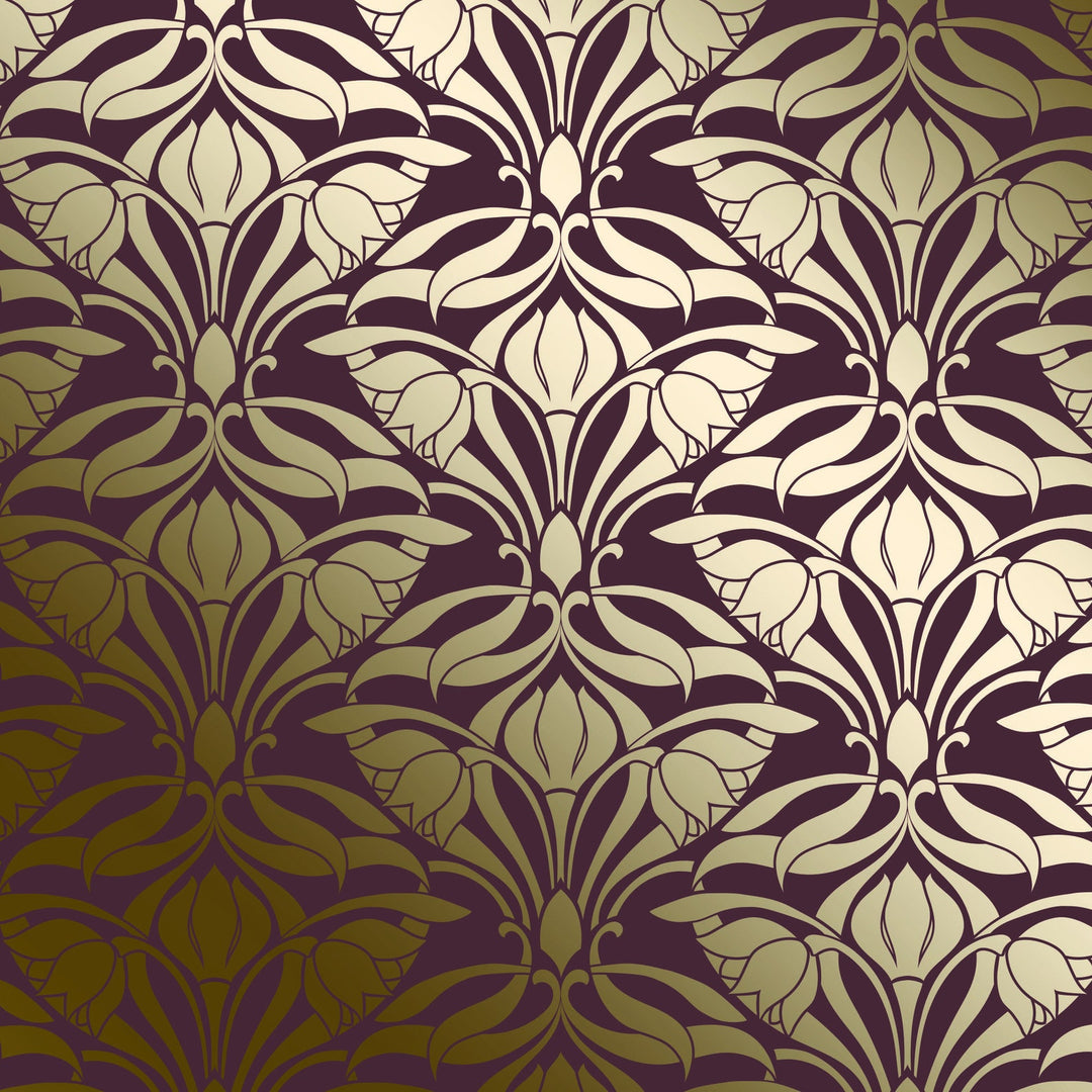 Art Nouveau Tulips stencil for painting - stencil.co.uk
