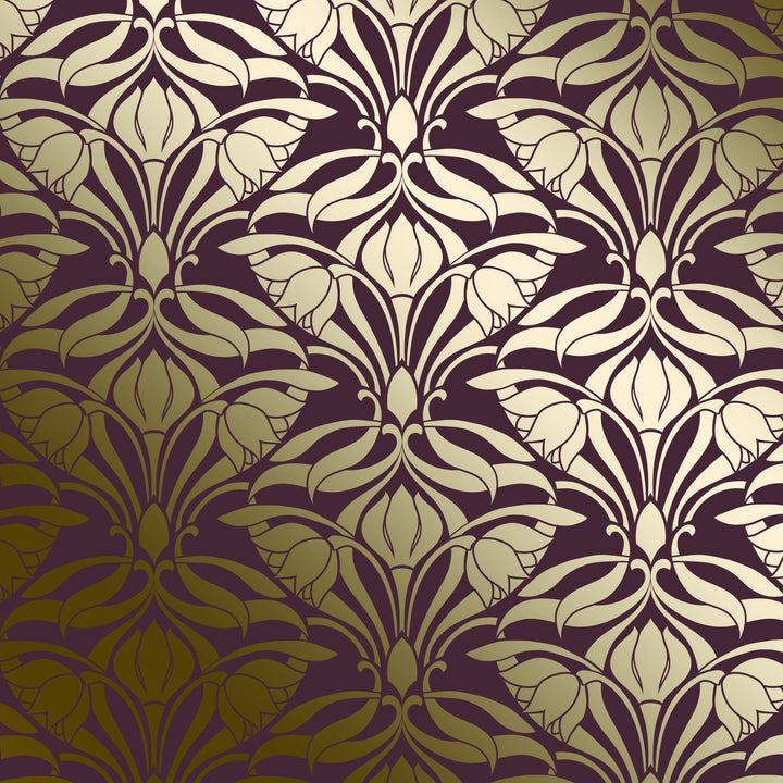 Art Nouveau Tulips stencil for painting - stencil.co.uk