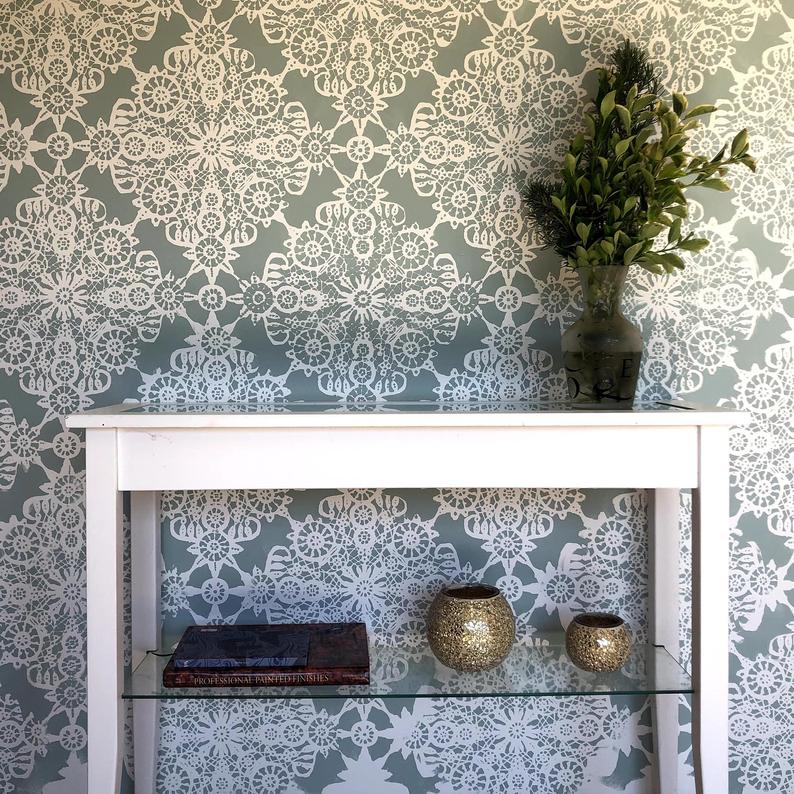 Irish Lace Wall Stencil