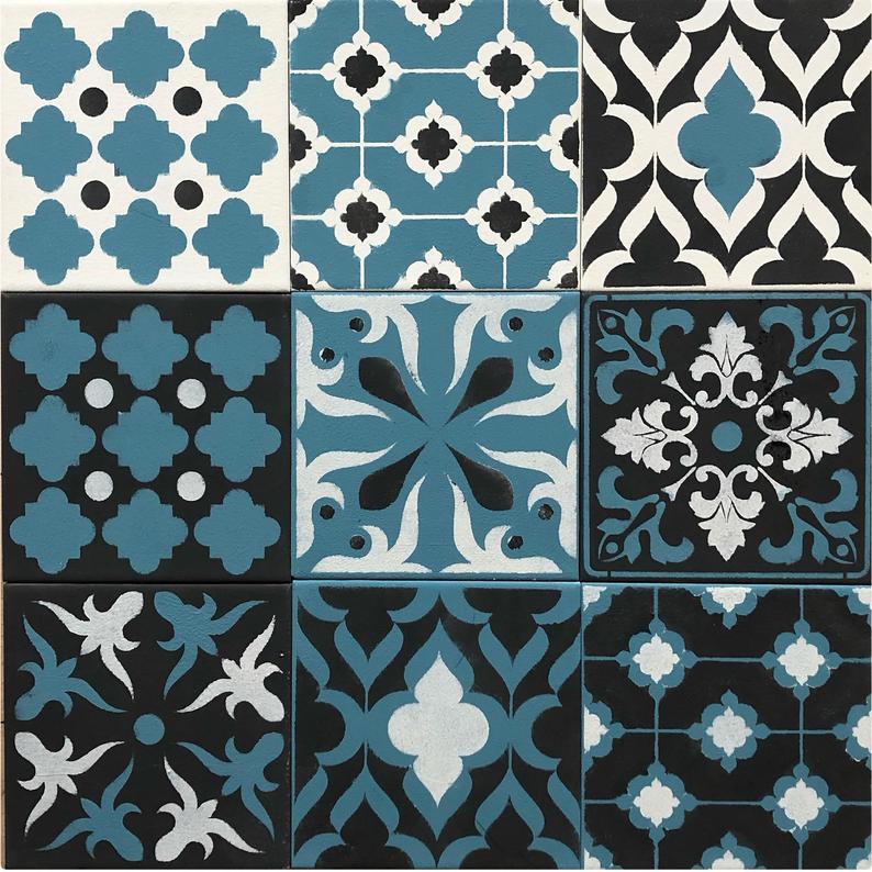 Patchwork Tile Stencil Set