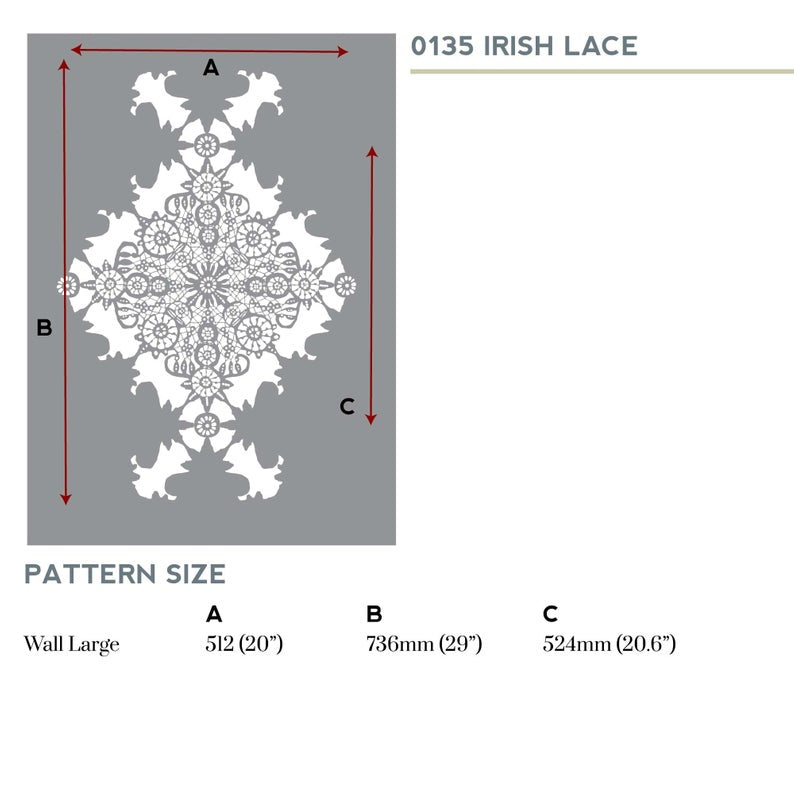 Irish Lace Wall Stencil