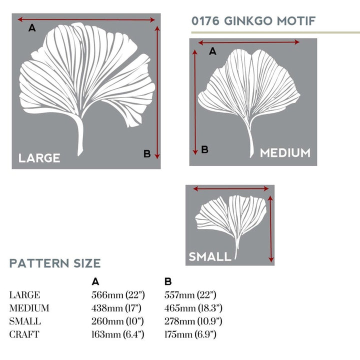 gingo leaf wall stencil - stencil.co.uk