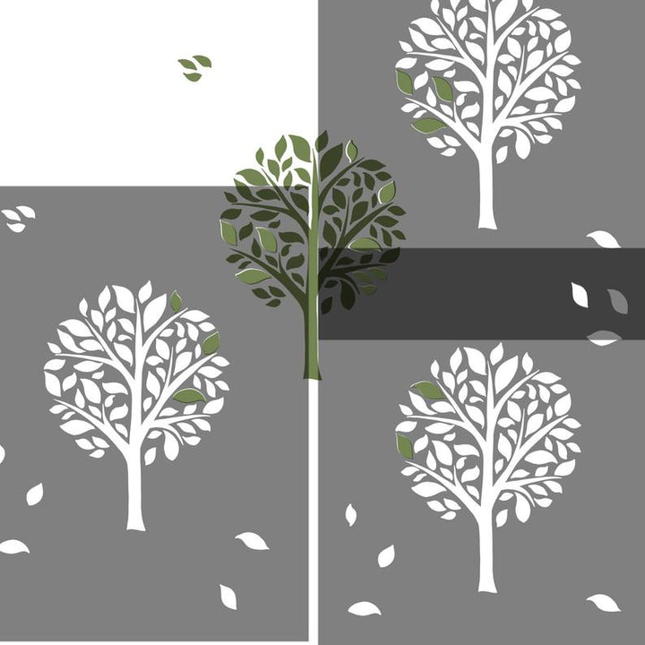 Repeating tree stencil design by Stencil Up