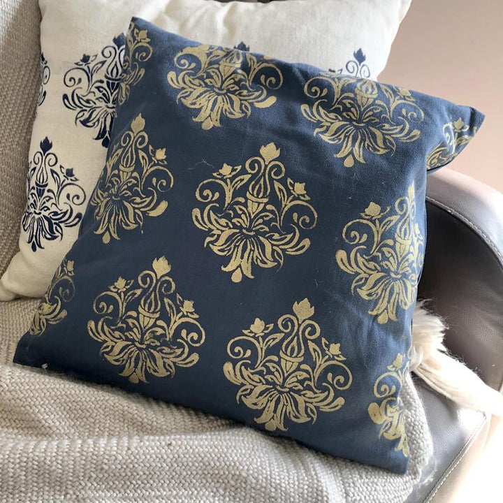 damask stencil for painting fabric