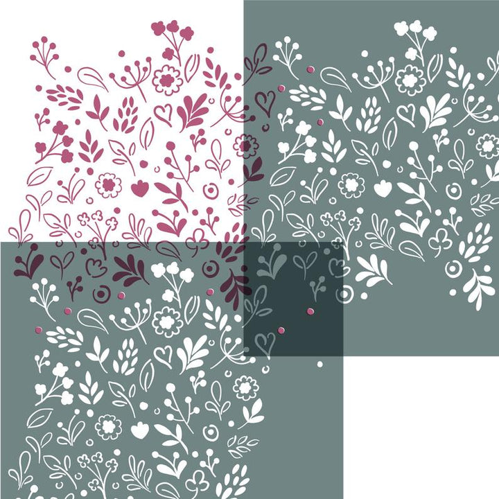 Ditsy Floral Wall Stencil