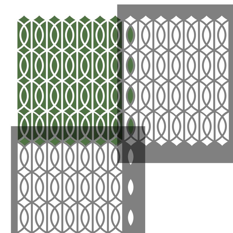 Art Deco Lattice Wall Stencil