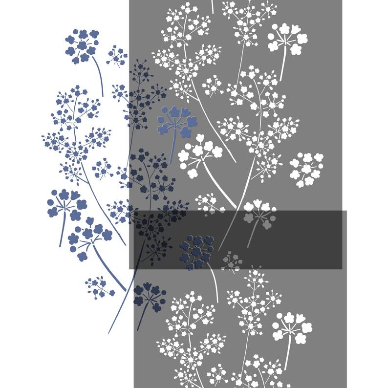 Gypsophila Wall Stencil