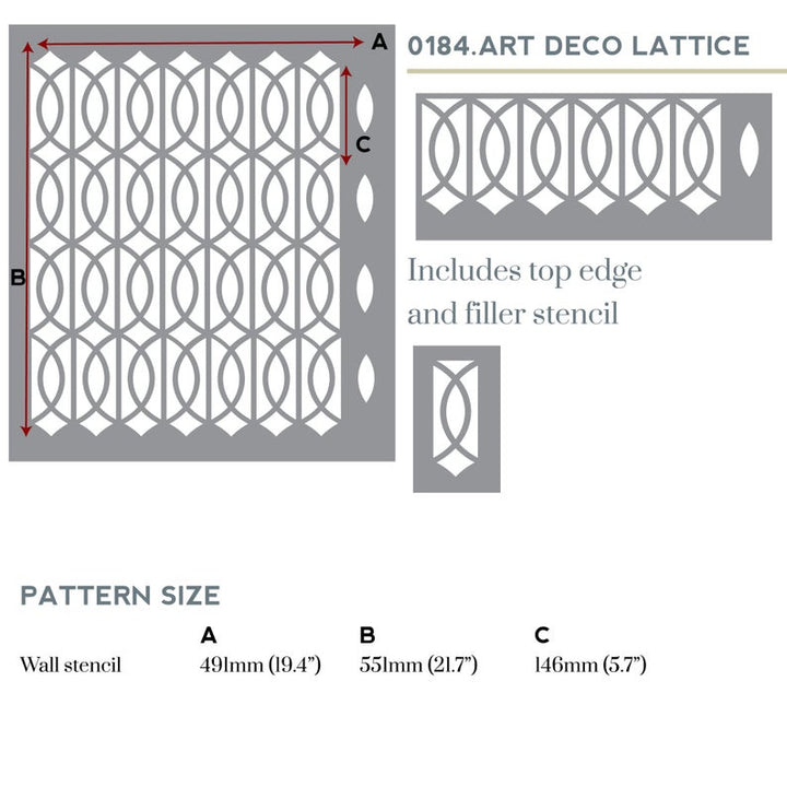 Art Deco Lattice Wall Stencil