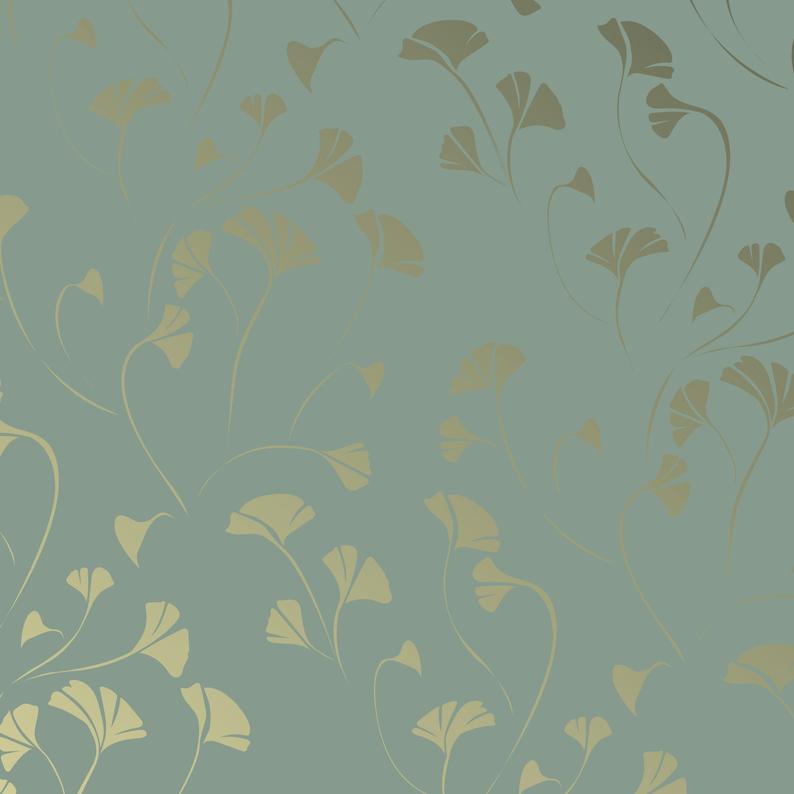 Dancing Ginkgo Wall Stencil