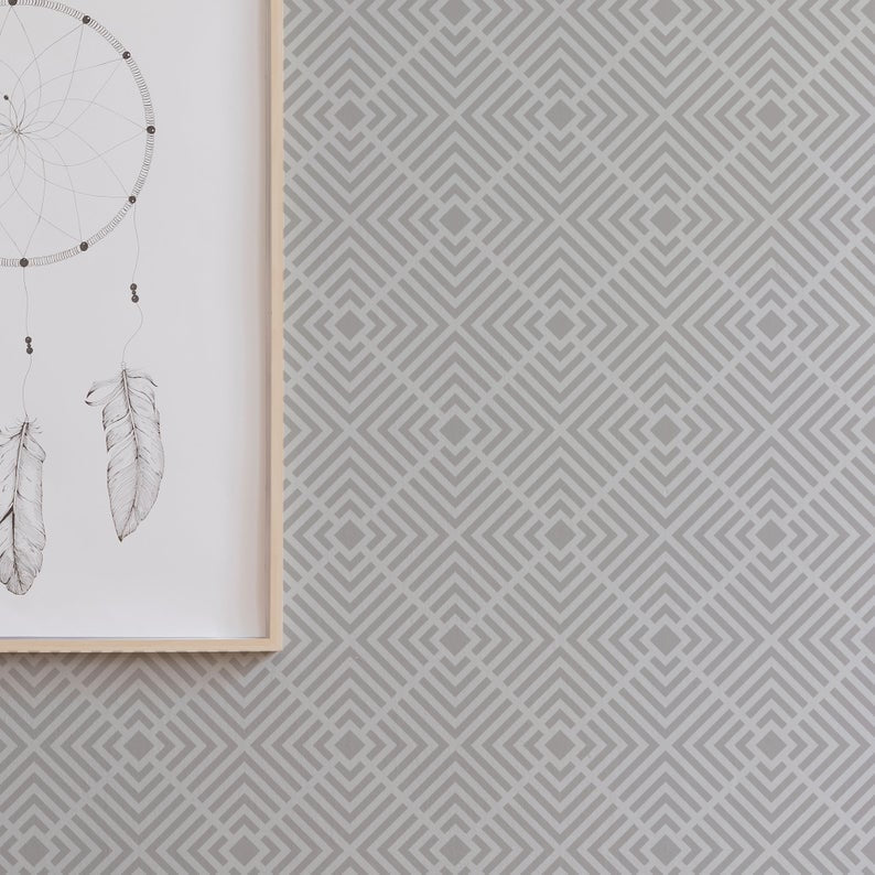 geometric wall stencil