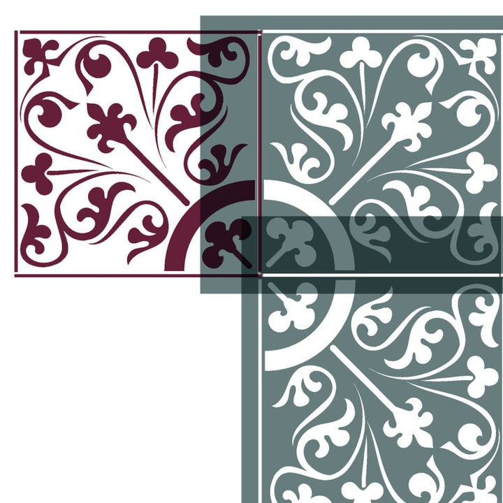 Verulam Tile Stencil for Walls and Floors