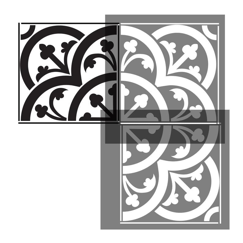 Abbey Tile Stencil for Walls and Floors