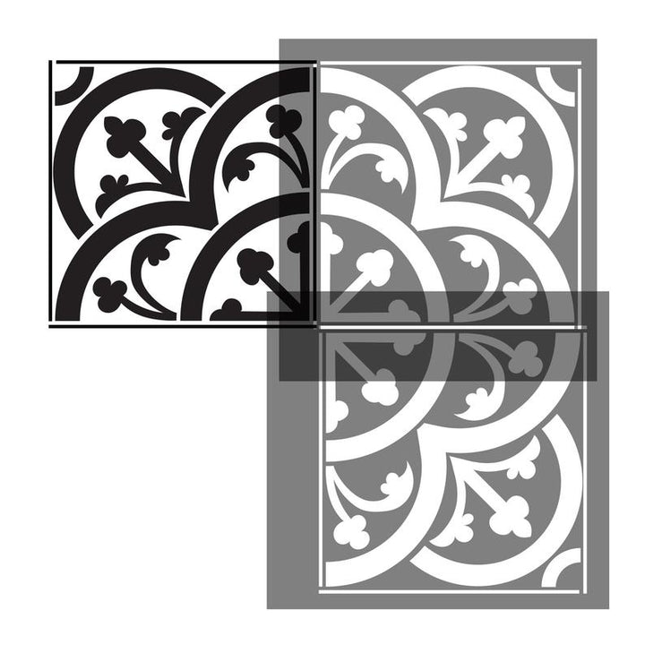 Abbey Tile Stencil for Walls and Floors