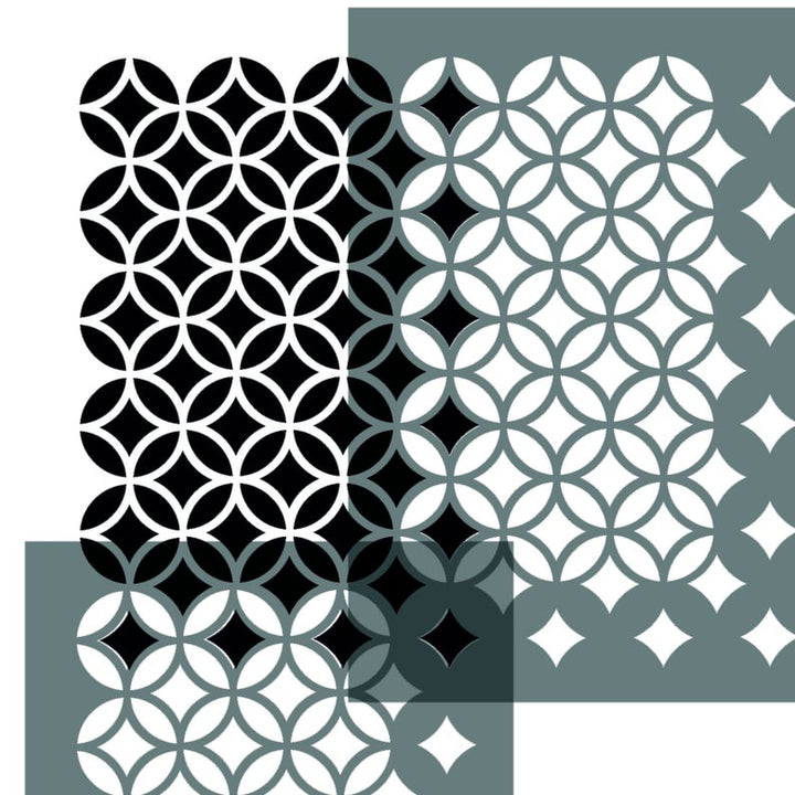 Ellipses and Diamonds Furniture Stencil