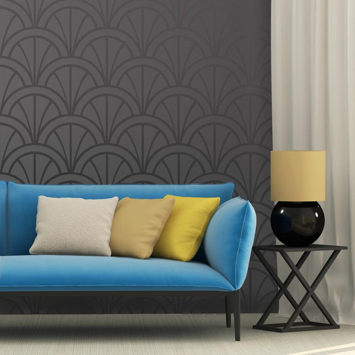modern art deco arches painting stencil