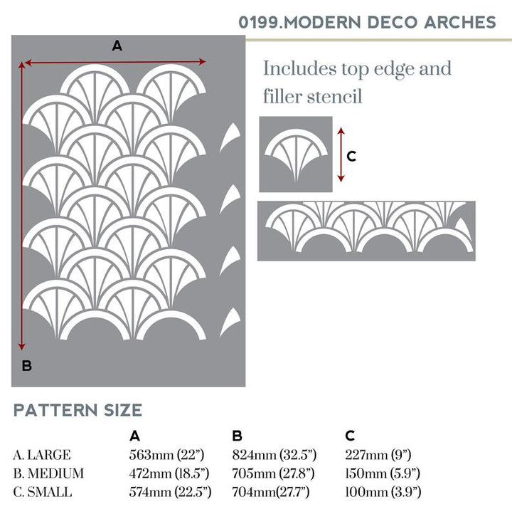 Modern Art Deco Wall Stencil