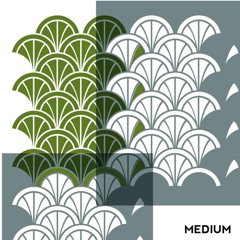 Modern Art Deco Wall Stencil
