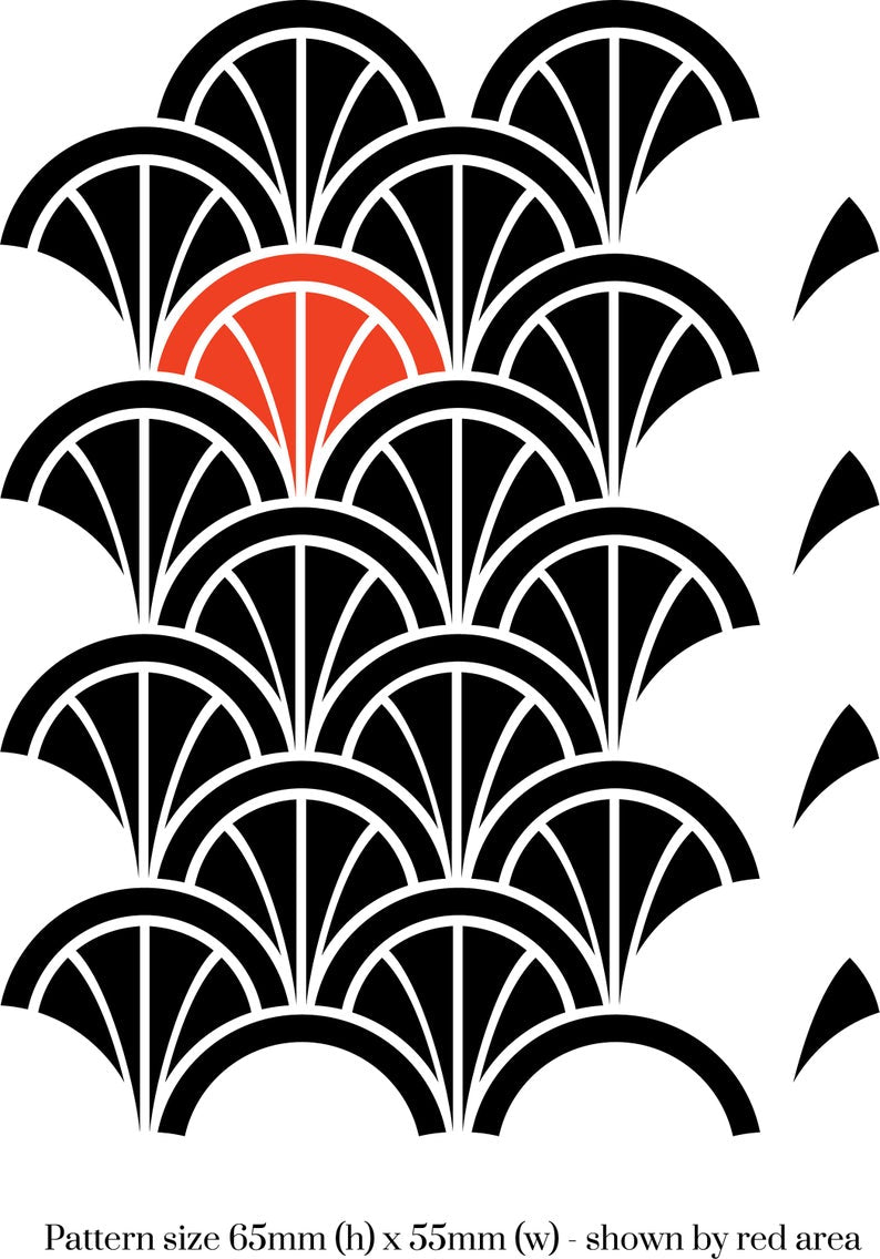 Modern Deco Arches (small) craft stencil