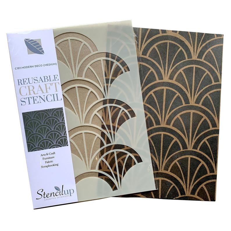 Modern Deco Arches (medium) craft stencil