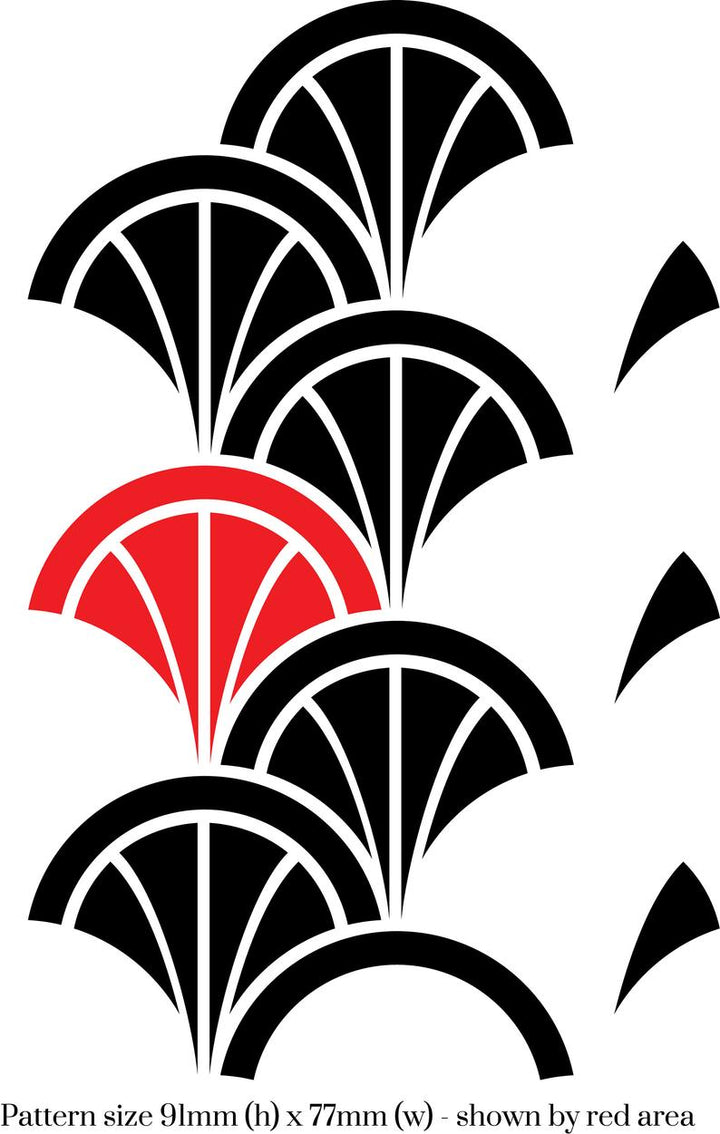 Modern Deco Arches (medium) craft stencil