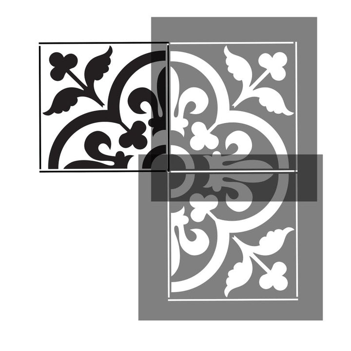 Fleur de Lis Tile Stencil for Walls and Floors