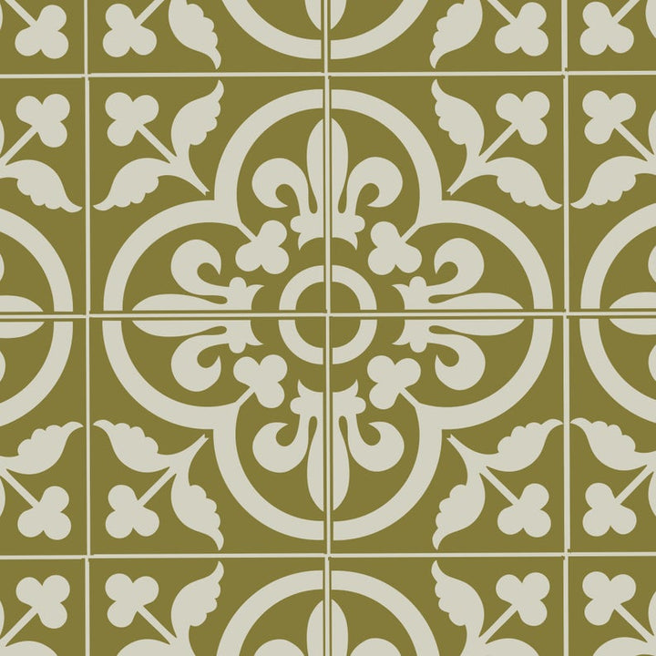 fleur de lis tile pattern stencil