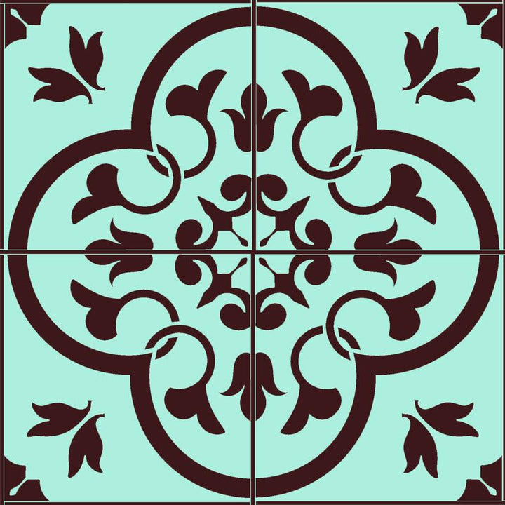 Toledo Tile Stencil for Walls and Floors