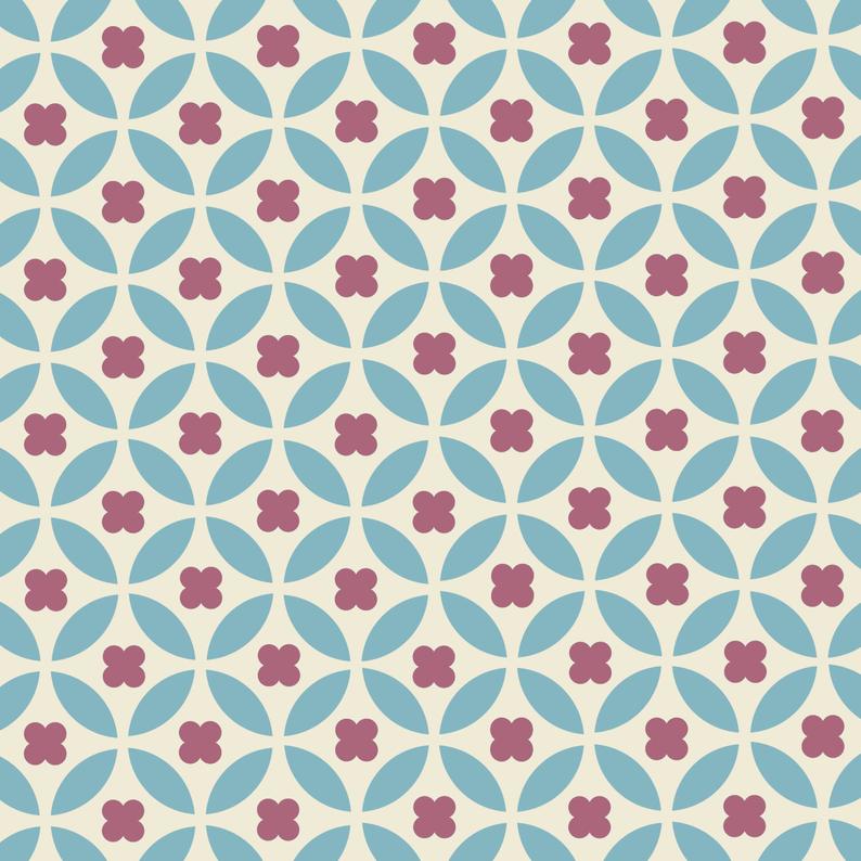 pretty flower geometric stencil - stencil.co.uk