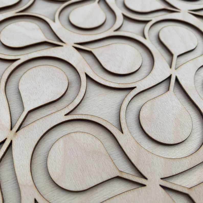 Retro Drops wooden inlay / onlay