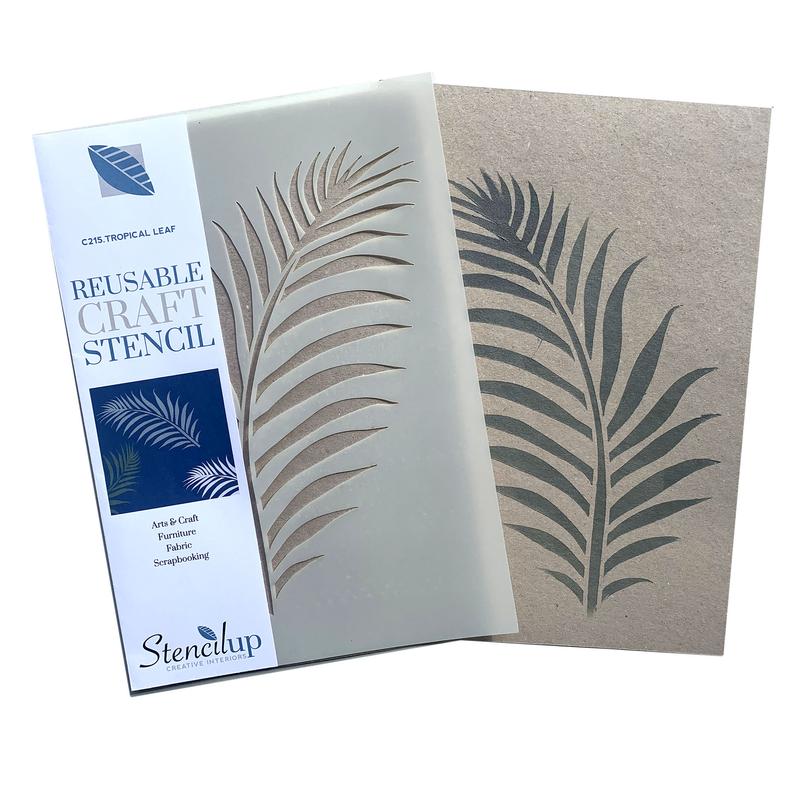 Tropical leaf stencil for crafts