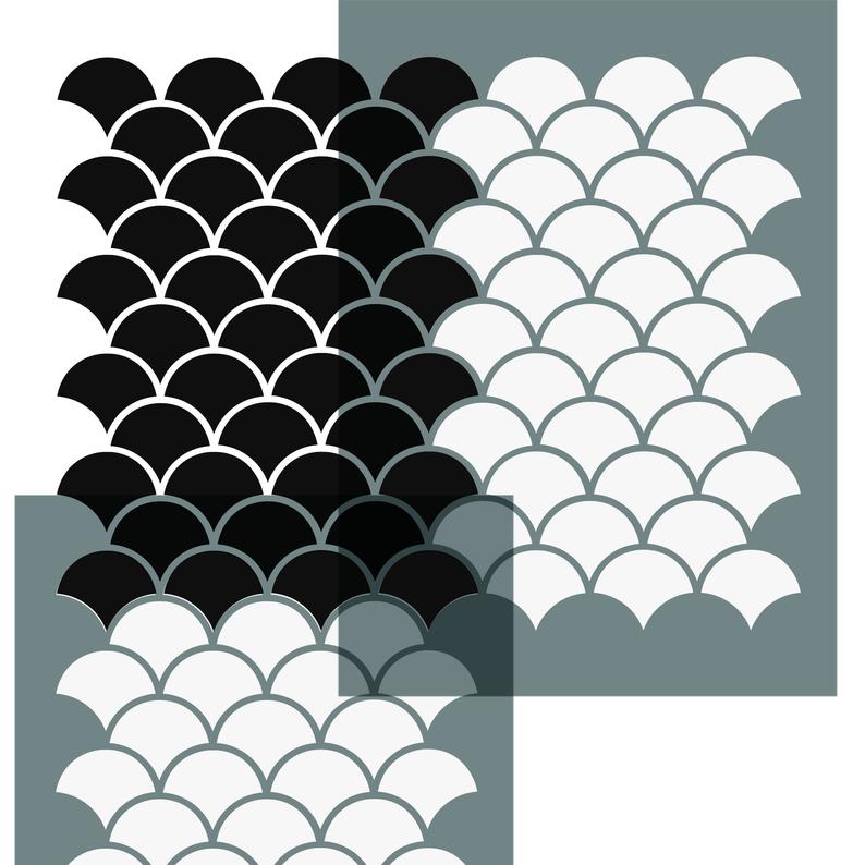 Mermaid Tail stencil for painting - stencil.co.uk