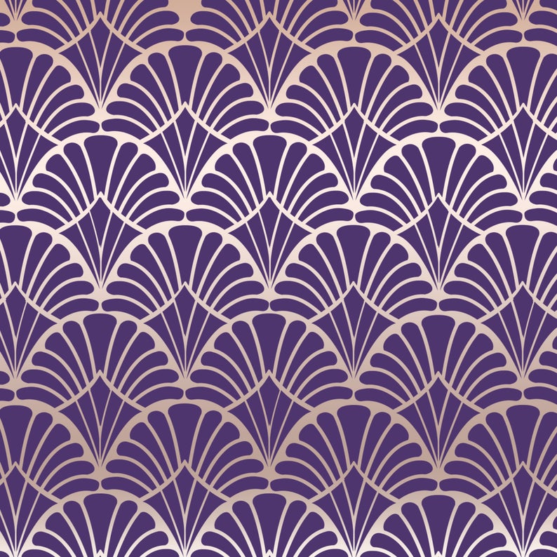 Art Deco stencil for painting furniture - Art Deco crafts stencil - stencil.co.uk