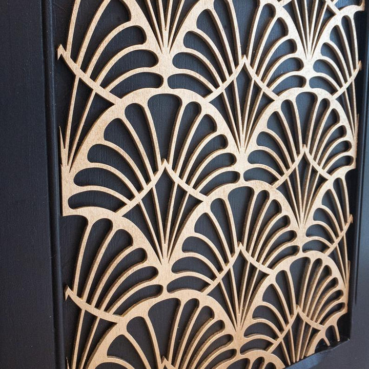 Art Deco wooden only inlay - wooden appliqué - stencil.co.uk