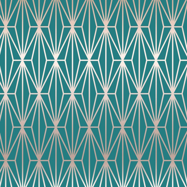 Deo Diamonds - Art Deco stencil for painting - stencilup.co.uk