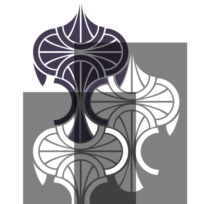 Rotating Deco Arches craft stencil