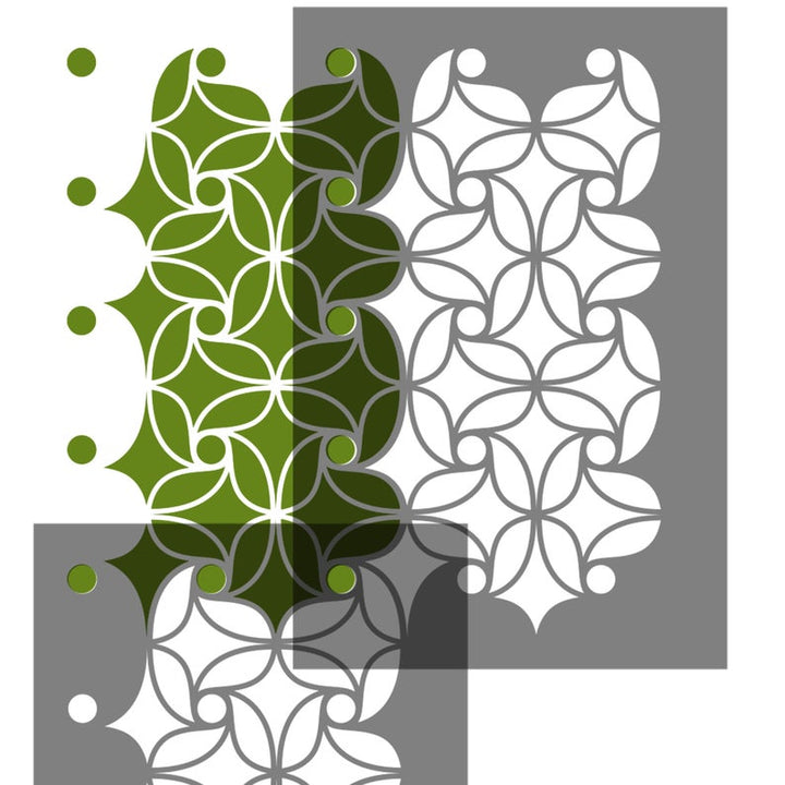 Retro leav repeating pattern stencil for craft -stencilup.co.uk