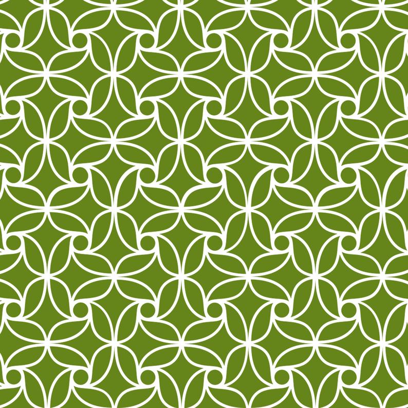 Retro leav repeating pattern stencil for craft -stencilup.co.uk