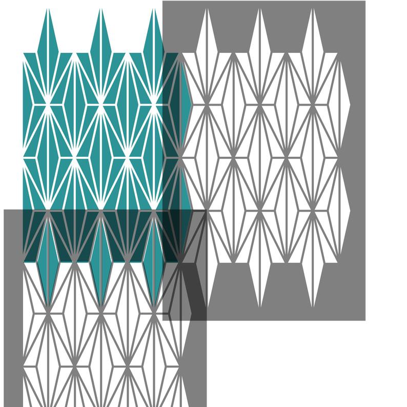 Deo Diamonds - Art Deco stencil for painting - stencilup.co.uk