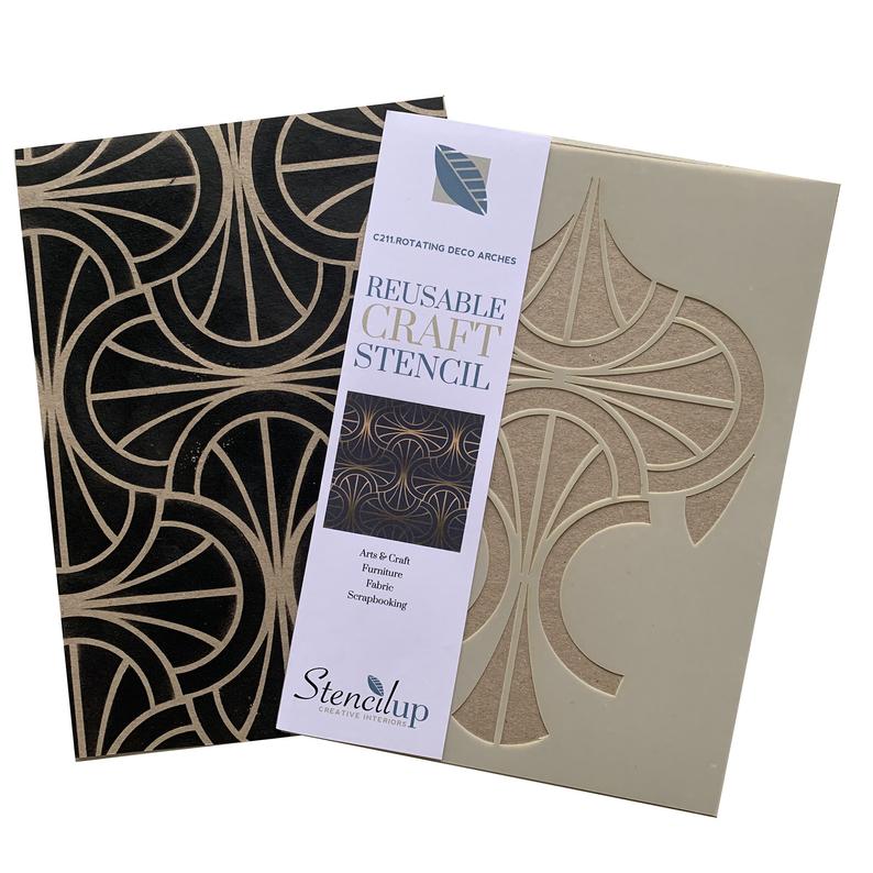 Rotating Deco Arches craft stencil
