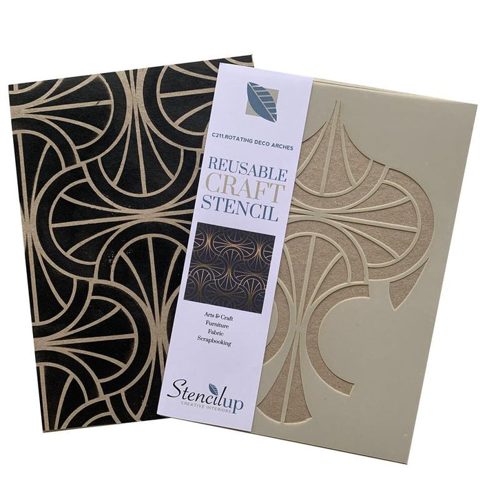 Rotating Deco Arches craft stencil