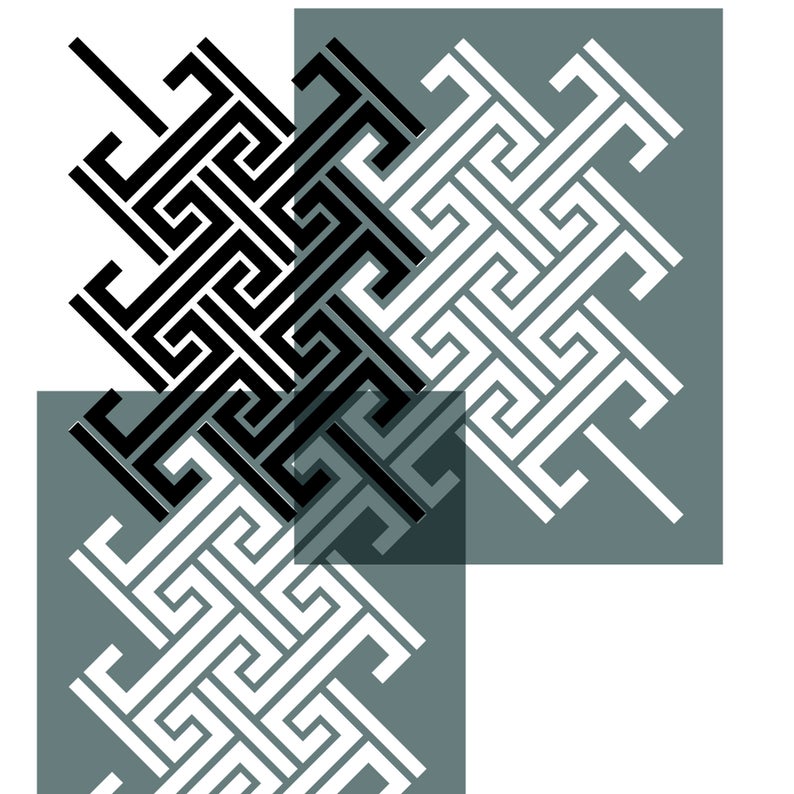 Sayagata pattern stencil for painting - stencilup.co.uk