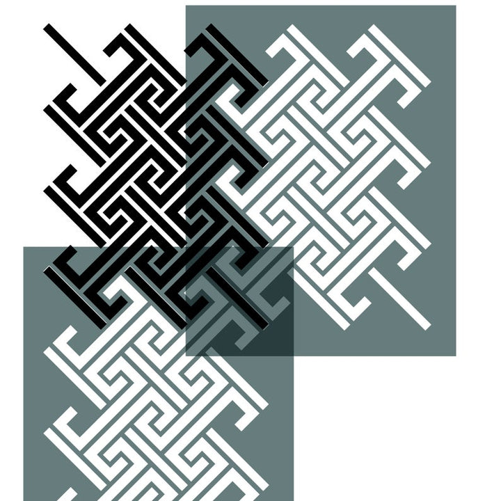 Sayagata pattern stencil for painting - stencilup.co.uk