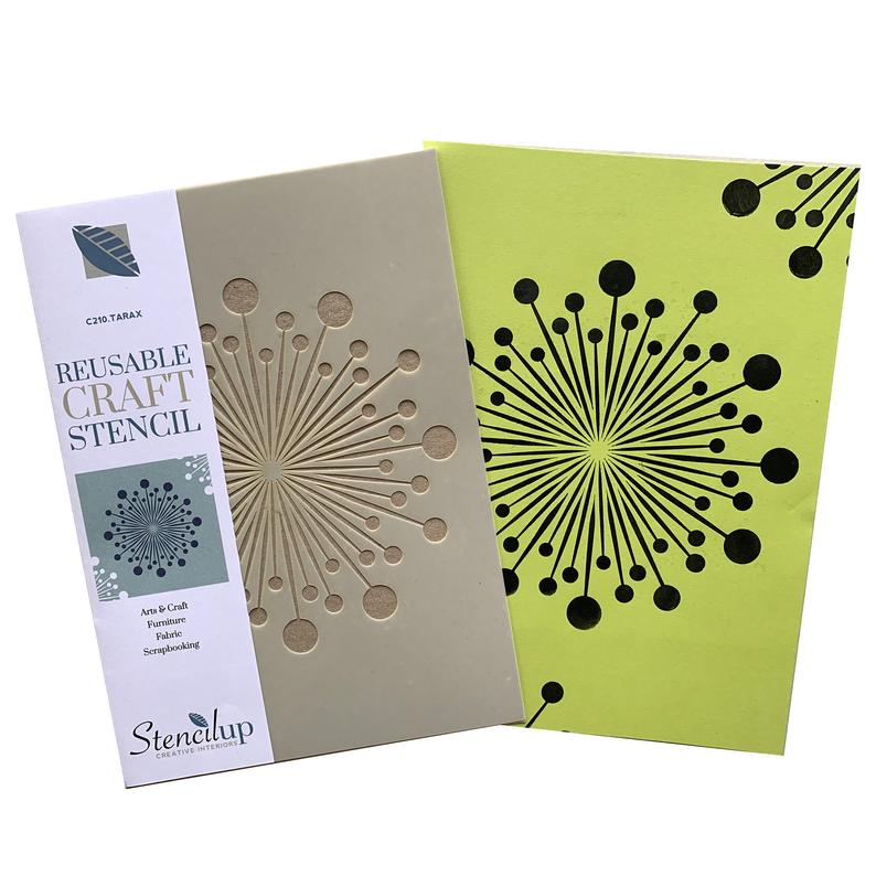 Dandelion stencil for painting crafts and furniture - stencilup.co.uk