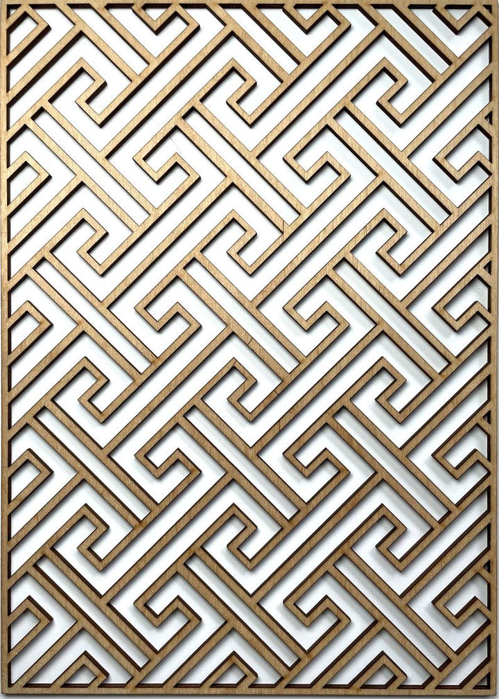 Sayagta wooden panel - oriental lattice panel - stencil up.co.uk