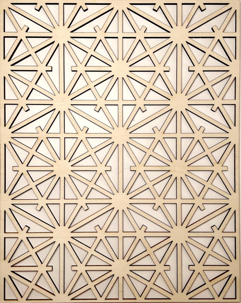 Oriental Screen wooden inlay / onlay