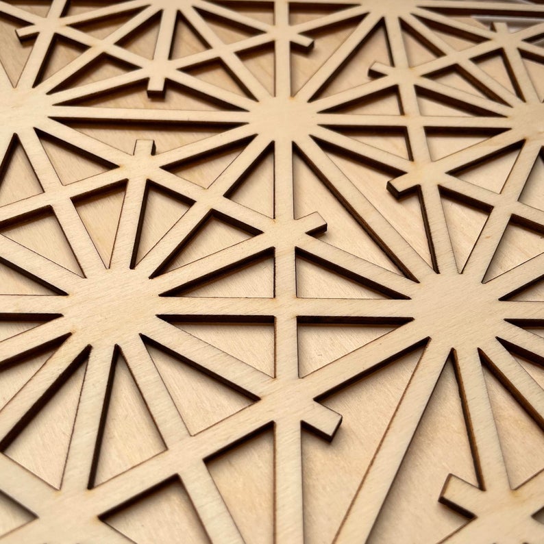 Oriental Screen wooden inlay / onlay